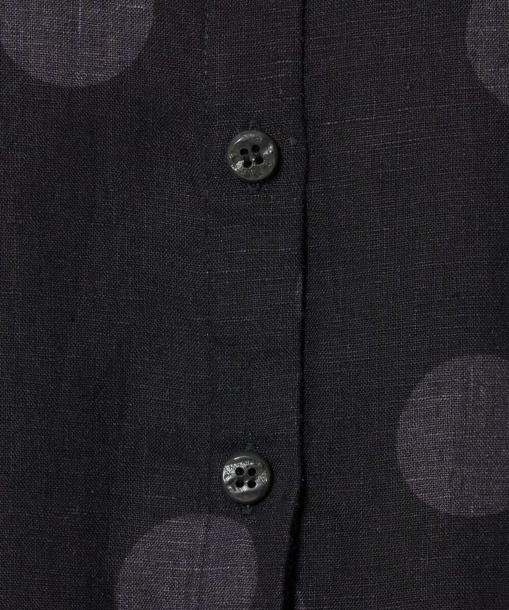 NGBHD06360 GIANNI LO GIUDICE(ジャンニ ロ ジュディチェ) [洗える]リネンドットブラウス ブルー