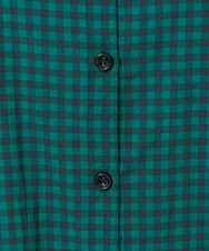 NGBHF64210 GIANNI LO GIUDICE(ジャンニ ロ ジュディチェ) [洗える]コットンギンガムプリントブラウス グリーン