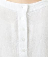 NGBHW06230 GIANNI LO GIUDICE(ジャンニ ロ ジュディチェ) [洗える]ウォッシャブルリネン刺繍半袖ブラウス ホワイト