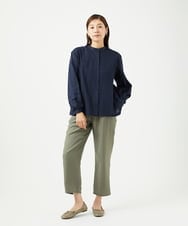 NGBJB10330 GIANNI LO GIUDICE(ジャンニ ロ ジュディチェ) [洗える]コットンローンピンタックブラウス ネイビー