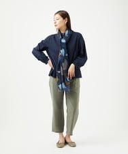 NGBJB10330 GIANNI LO GIUDICE(ジャンニ ロ ジュディチェ) [洗える]コットンローンピンタックブラウス ネイビー
