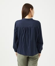NGBJB10330 GIANNI LO GIUDICE(ジャンニ ロ ジュディチェ) [洗える]コットンローンピンタックブラウス ネイビー