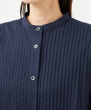NGBJB10330 GIANNI LO GIUDICE(ジャンニ ロ ジュディチェ) [洗える]コットンローンピンタックブラウス ネイビー