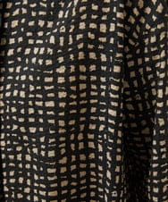 NGBJB11270 GIANNI LO GIUDICE(ジャンニ ロ ジュディチェ) [洗える・日本製]ミラクルウェーブブロックプリントブラウス ブラック