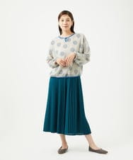 NGBJB12290 GIANNI LO GIUDICE(ジャンニ ロ ジュディチェ) [洗える・日本製]サッカードットプリントブラウス ライトグレー