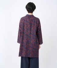 NGBJC27270 GIANNI LO GIUDICE(ジャンニ ロ ジュディチェ) [洗える・日本製]塩縮イレギュラードットロングブラウス ネイビー