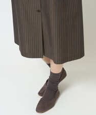 NGBJF19360 GIANNI LO GIUDICE(ジャンニ ロ ジュディチェ) [洗える]レジメンストライプワンピース ブラウン