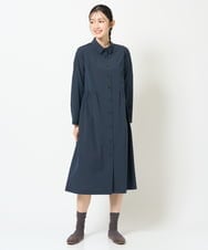 NGBJF19360 GIANNI LO GIUDICE(ジャンニ ロ ジュディチェ) [洗える]レジメンストライプワンピース ブラウン