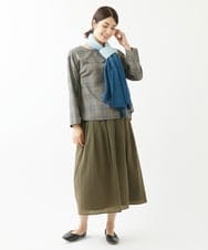 NGBJS02250 GIANNI LO GIUDICE(ジャンニ ロ ジュディチェ) [洗える・日本製]プロヴィスチェックブラウス ベージュ
