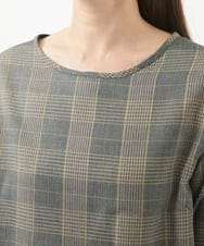 NGBJS02250 GIANNI LO GIUDICE(ジャンニ ロ ジュディチェ) [洗える・日本製]プロヴィスチェックブラウス ベージュ