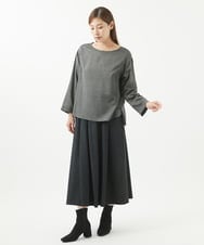 NGBJS02250 GIANNI LO GIUDICE(ジャンニ ロ ジュディチェ) [洗える・日本製]プロヴィスチェックブラウス ダークグレー