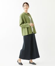 NGBJS03250 GIANNI LO GIUDICE(ジャンニ ロ ジュディチェ) [洗える・日本製]東炊きドット柄ブラウス カーキ