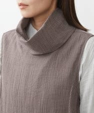 NGBJS31230 GIANNI LO GIUDICE(ジャンニ ロ ジュディチェ) [洗える]ミニグレンチェックアムンゼンチュニックベスト パープル