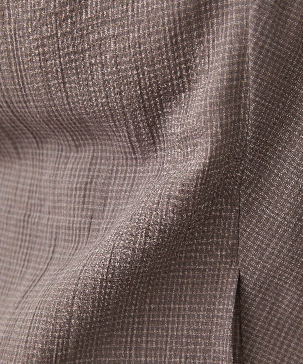 NGBJS31230 GIANNI LO GIUDICE(ジャンニ ロ ジュディチェ) [洗える]ミニグレンチェックアムンゼンチュニックベスト パープル