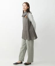 NGBJS31230 GIANNI LO GIUDICE(ジャンニ ロ ジュディチェ) [洗える]ミニグレンチェックアムンゼンチュニックベスト グレー