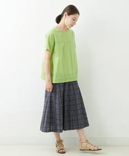 NGBJT21250 GIANNI LO GIUDICE(ジャンニ ロ ジュディチェ) [洗える]ラクナウ刺繍スモックブラウス グリーン