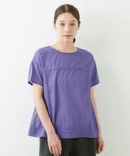 NGBJT21250 GIANNI LO GIUDICE(ジャンニ ロ ジュディチェ) [洗える]ラクナウ刺繍スモックブラウス パープル