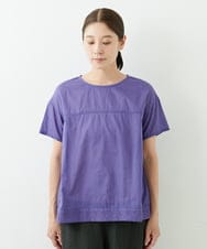 NGBJT21250 GIANNI LO GIUDICE(ジャンニ ロ ジュディチェ) [洗える]ラクナウ刺繍スモックブラウス パープル