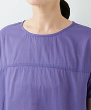 NGBJT21250 GIANNI LO GIUDICE(ジャンニ ロ ジュディチェ) [洗える]ラクナウ刺繍スモックブラウス パープル