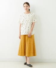 NGBJT25230 GIANNI LO GIUDICE(ジャンニ ロ ジュディチェ) [洗える]スラブコットンドット刺繍プルオーバーブラウス ベージュ