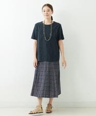 NGBJT25230 GIANNI LO GIUDICE(ジャンニ ロ ジュディチェ) [洗える]スラブコットンドット刺繍プルオーバーブラウス ブラック