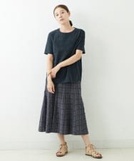 NGBJT25230 GIANNI LO GIUDICE(ジャンニ ロ ジュディチェ) [洗える]スラブコットンドット刺繍プルオーバーブラウス ブラック