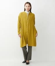 NGBJU15250 GIANNI LO GIUDICE(ジャンニ ロ ジュディチェ) [洗える]コットンガーゼロングブラウス マスタードグリーン