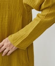 NGBJU15250 GIANNI LO GIUDICE(ジャンニ ロ ジュディチェ) [洗える]コットンガーゼロングブラウス マスタードグリーン