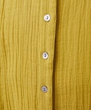 NGBJU15250 GIANNI LO GIUDICE(ジャンニ ロ ジュディチェ) [洗える]コットンガーゼロングブラウス マスタードグリーン