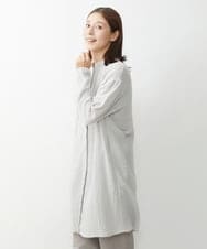NGBJU15250 GIANNI LO GIUDICE(ジャンニ ロ ジュディチェ) [洗える]コットンガーゼロングブラウス ライトグレー