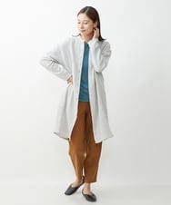 NGBJU15250 GIANNI LO GIUDICE(ジャンニ ロ ジュディチェ) [洗える]コットンガーゼロングブラウス ライトグレー