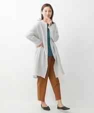 NGBJU15250 GIANNI LO GIUDICE(ジャンニ ロ ジュディチェ) [洗える]コットンガーゼロングブラウス ライトグレー