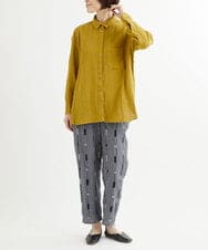 NGBJU16230 GIANNI LO GIUDICE(ジャンニ ロ ジュディチェ) [洗える]コットンガーゼブラウス マスタードグリーン