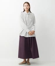 NGBJU16230 GIANNI LO GIUDICE(ジャンニ ロ ジュディチェ) [洗える]コットンガーゼブラウス ライトグレー