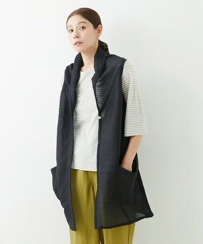 NGBJU26230 GIANNI LO GIUDICE [洗える]コットン楊柳クレープベスト