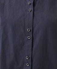 NGBJX42250 GIANNI LO GIUDICE(ジャンニ ロ ジュディチェ) [洗える・日本製]タイプライターギンガムブラウス ネイビー