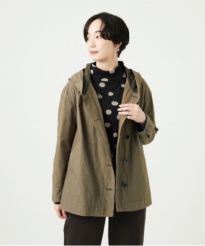 NGDAD01490 GIANNI LO GIUDICE [洗える]コットンタイプライターフーディージャケット