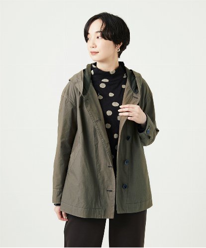 NGDAD01490 GIANNI LO GIUDICE [洗える]コットンタイプライターフーディージャケット