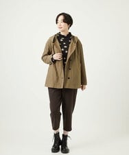 NGDAD01490 GIANNI LO GIUDICE(ジャンニ ロ ジュディチェ) [洗える]コットンタイプライターフーディージャケット カーキ