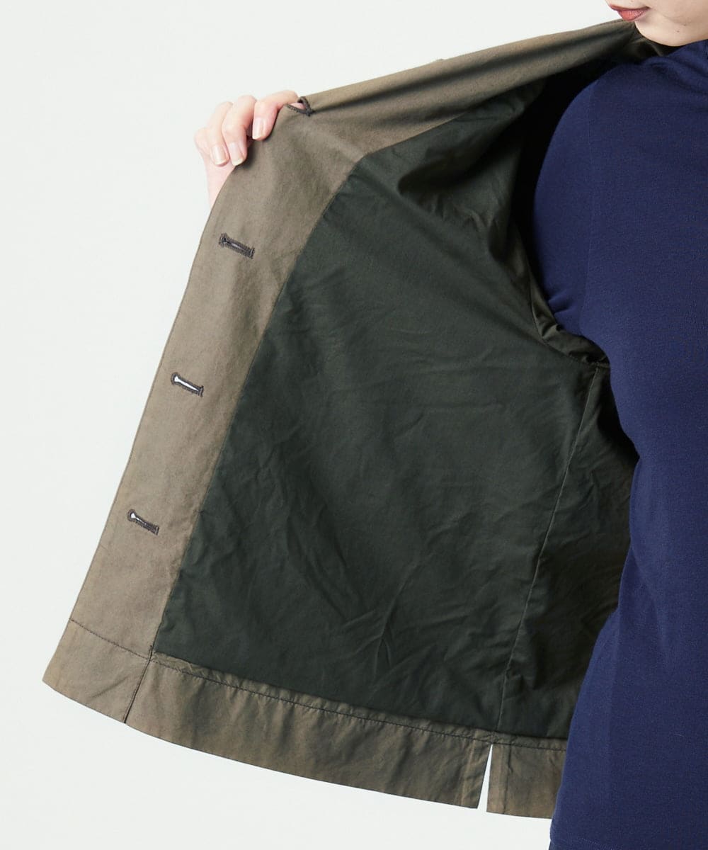 NGDAD01490 GIANNI LO GIUDICE(ジャンニ ロ ジュディチェ) [洗える]コットンタイプライターフーディージャケット カーキ