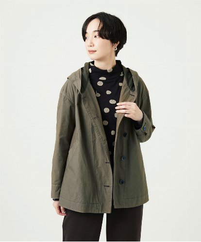 NGDAD01490 GIANNI LO GIUDICE [洗える]コットンタイプライターフーディージャケット