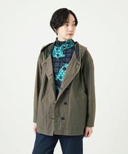 NGDAD01490 GIANNI LO GIUDICE(ジャンニ ロ ジュディチェ) [洗える]コットンタイプライターフーディージャケット カーキ