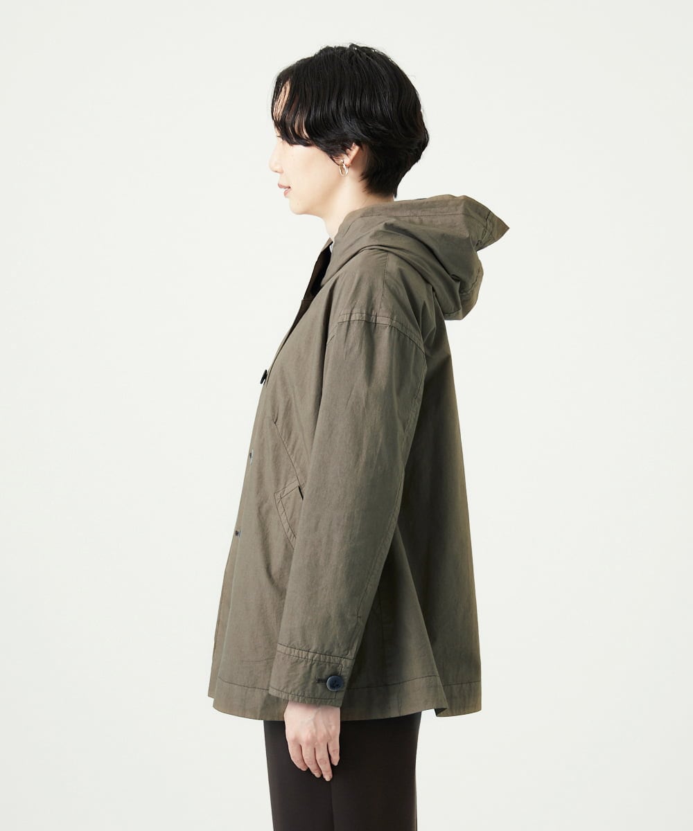 NGDAD01490 GIANNI LO GIUDICE(ジャンニ ロ ジュディチェ) [洗える]コットンタイプライターフーディージャケット カーキ