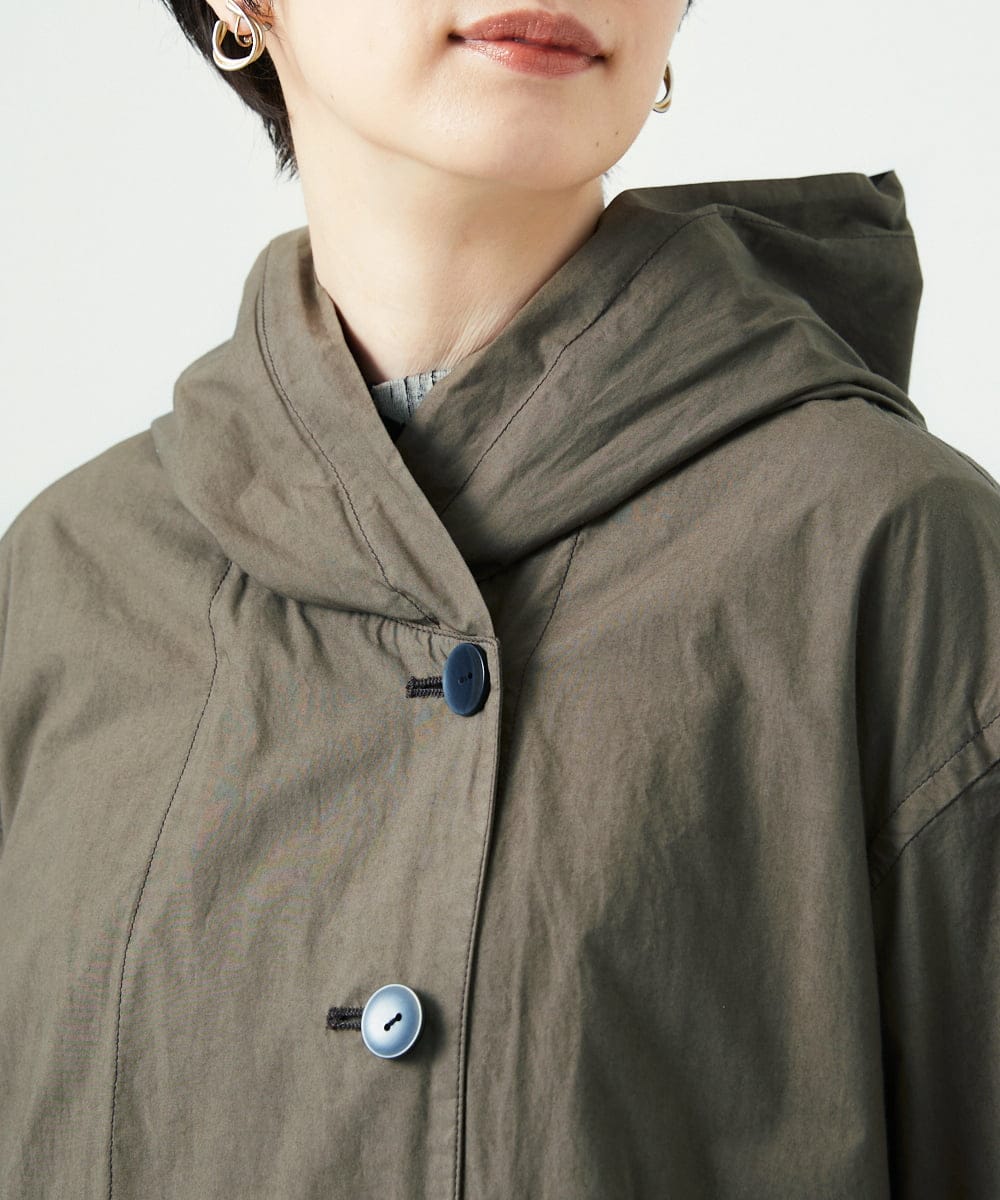 NGDAD01490 GIANNI LO GIUDICE(ジャンニ ロ ジュディチェ) [洗える]コットンタイプライターフーディージャケット カーキ