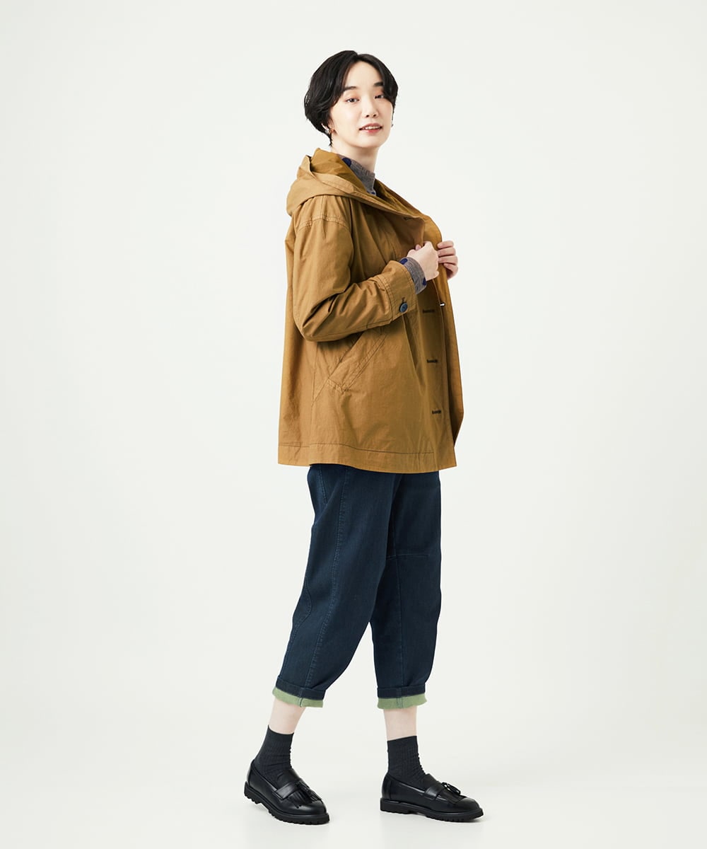 NGDAD01490 GIANNI LO GIUDICE(ジャンニ ロ ジュディチェ) [洗える]コットンタイプライターフーディージャケット ベージュ