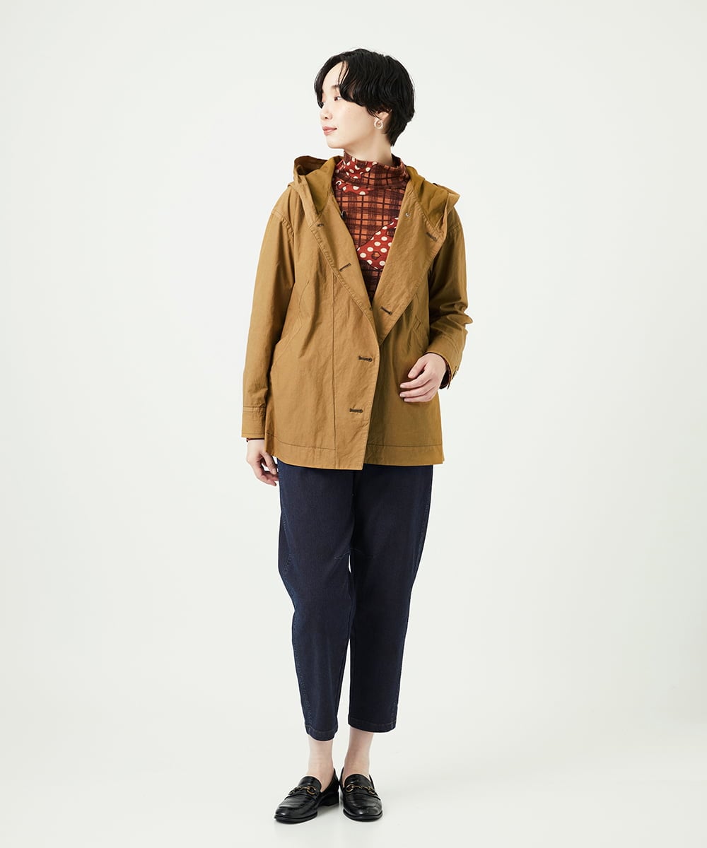 NGDAD01490 GIANNI LO GIUDICE(ジャンニ ロ ジュディチェ) [洗える]コットンタイプライターフーディージャケット ベージュ