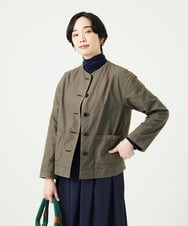 NGDAD02390 GIANNI LO GIUDICE(ジャンニ ロ ジュディチェ) [洗える]コットンタイプライターショートジャケット カーキ