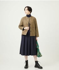 NGDAD02390 GIANNI LO GIUDICE(ジャンニ ロ ジュディチェ) [洗える]コットンタイプライターショートジャケット カーキ