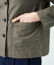 NGDAD02390 GIANNI LO GIUDICE(ジャンニ ロ ジュディチェ) [洗える]コットンタイプライターショートジャケット カーキ