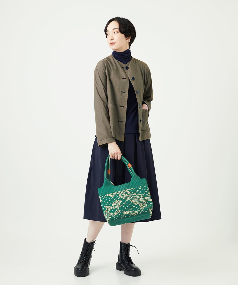 NGDAD02390 GIANNI LO GIUDICE(ジャンニ ロ ジュディチェ) [洗える]コットンタイプライターショートジャケット カーキ